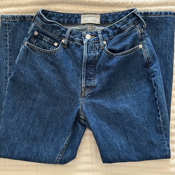 Everlane Women’s The Curvy '9Os Cheeky Straight Button Fly Jean, Size 26 Crop - Picture 7 of 9